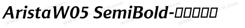 AristaW05 SemiBold字体转换